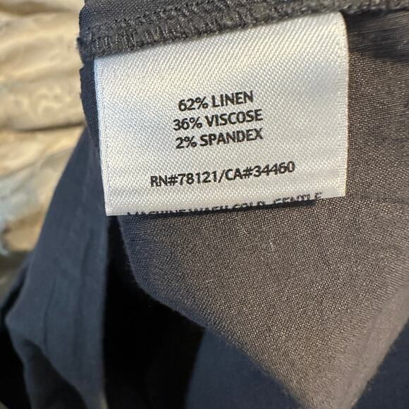 Eileen Fisher Linen Viscose Wide Leg Pants Gray Size 16 Zip - Picture 5 of 6